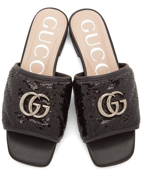 gucci sequin slides|Gucci ladies slides.